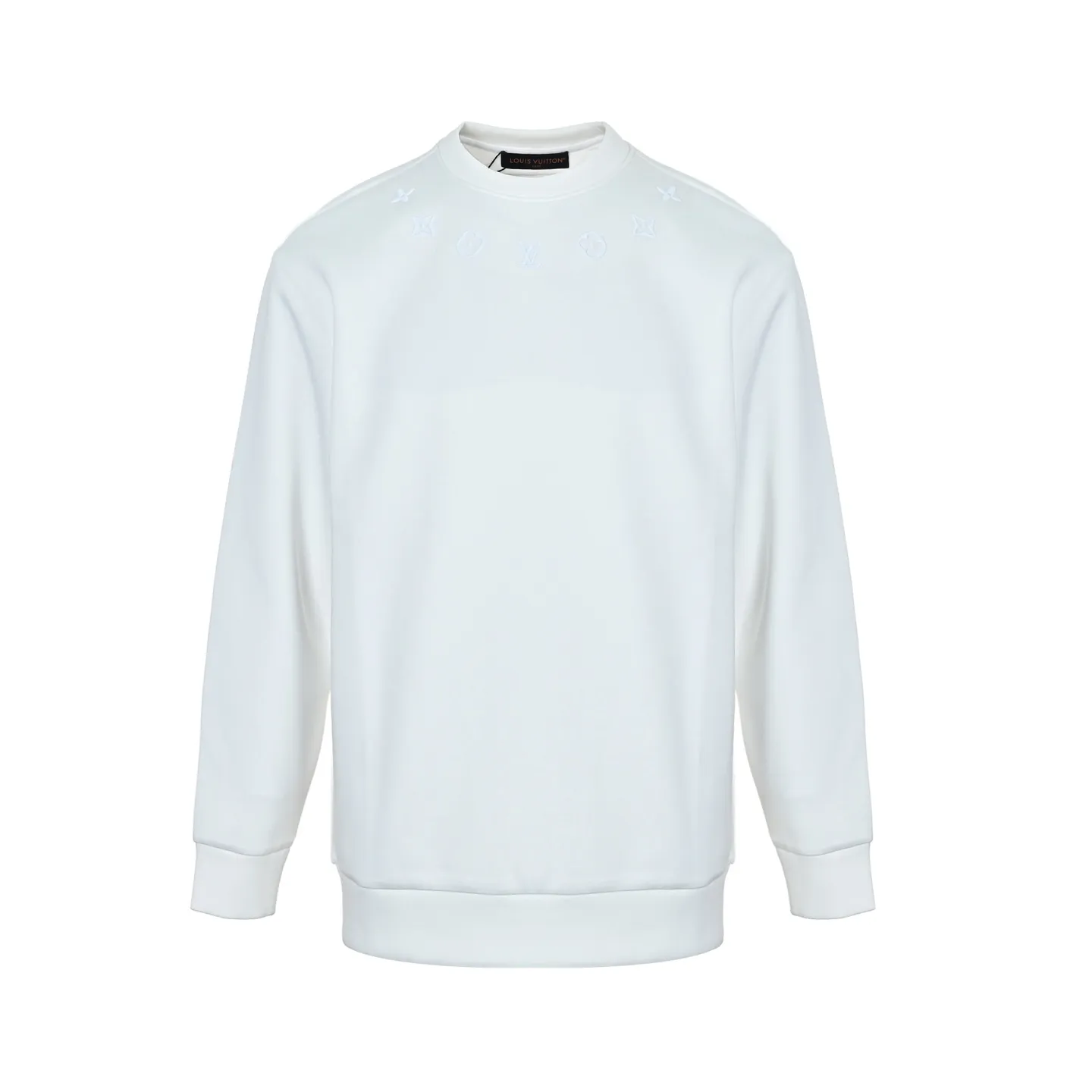 Louis Vuitton Louis Vuitton crew neck sweatshirt with embossed old flower embroidery on the neck
